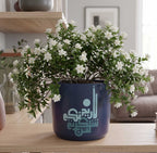 Navy Blue Calligraphy Planter (M)