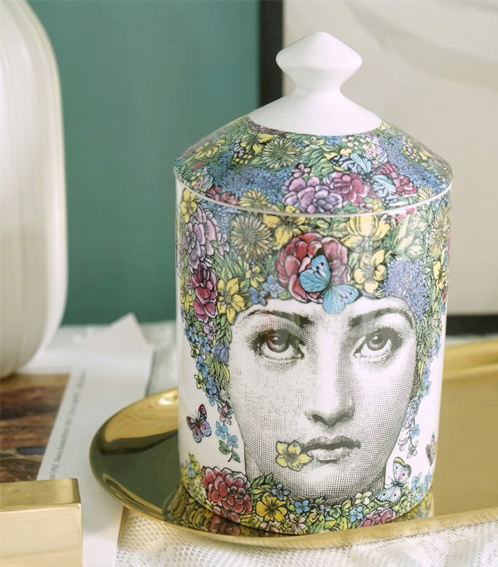 Face Profile Decrotive Jar